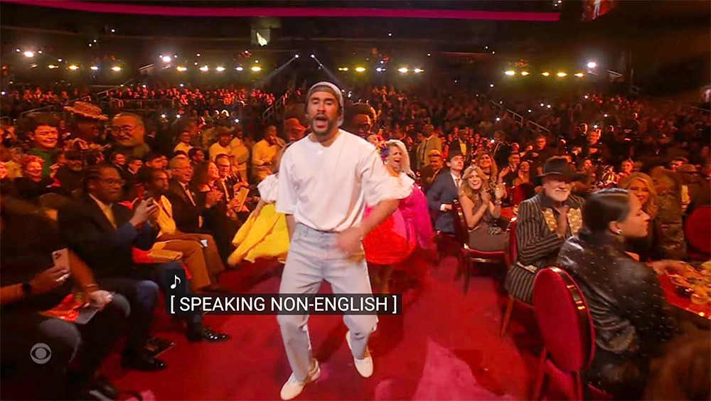 Bad Bunny habla español, no NON-ENGLISH