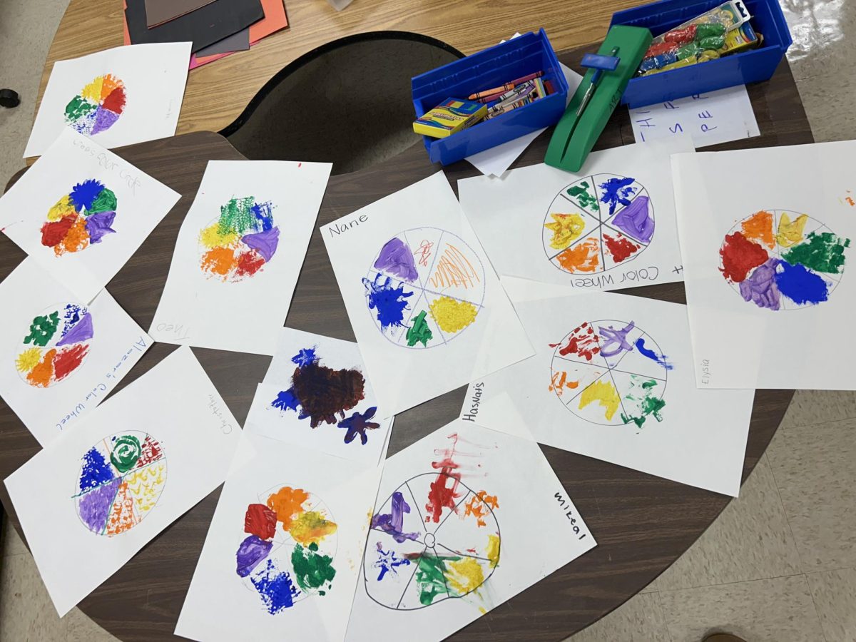 Color Wheels created during art class by Barons and their buddies
