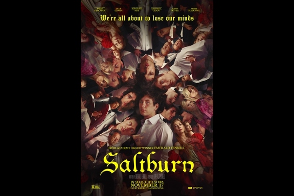 Saltburn. the black comedy horror thriller streaming on Amazon