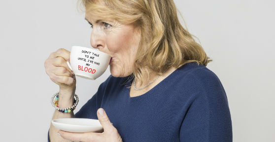 Sandra Norman and her cuppa blood