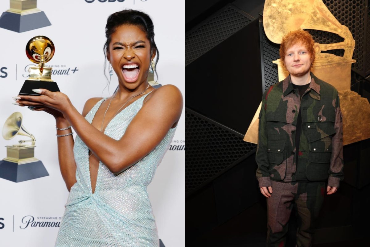 Coco+Jones+and+Ed+Sheeran+were+among+many+artists+with+notable+outfits+at+the+Grammys+