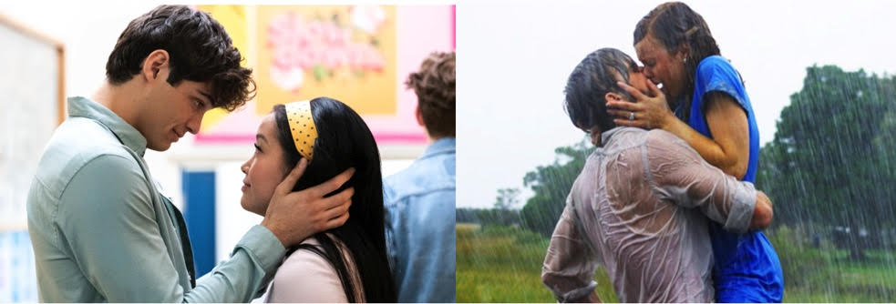 Scenes from the movies: “To All the Boys I’ve Loved Before” and “The Notebook” 