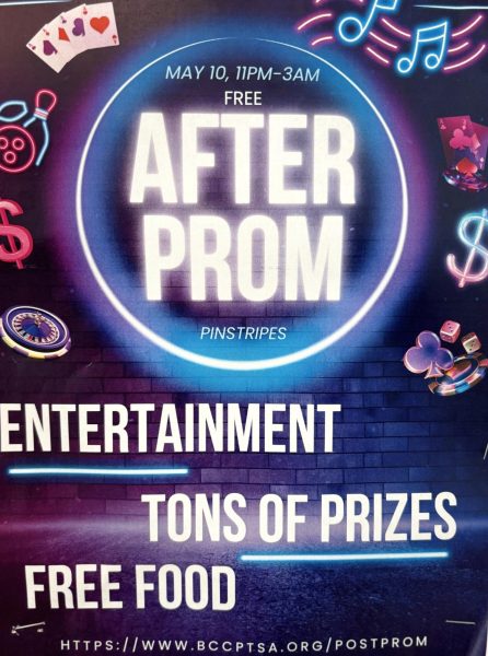 B-CC after prom will be filled with games and prizes 
