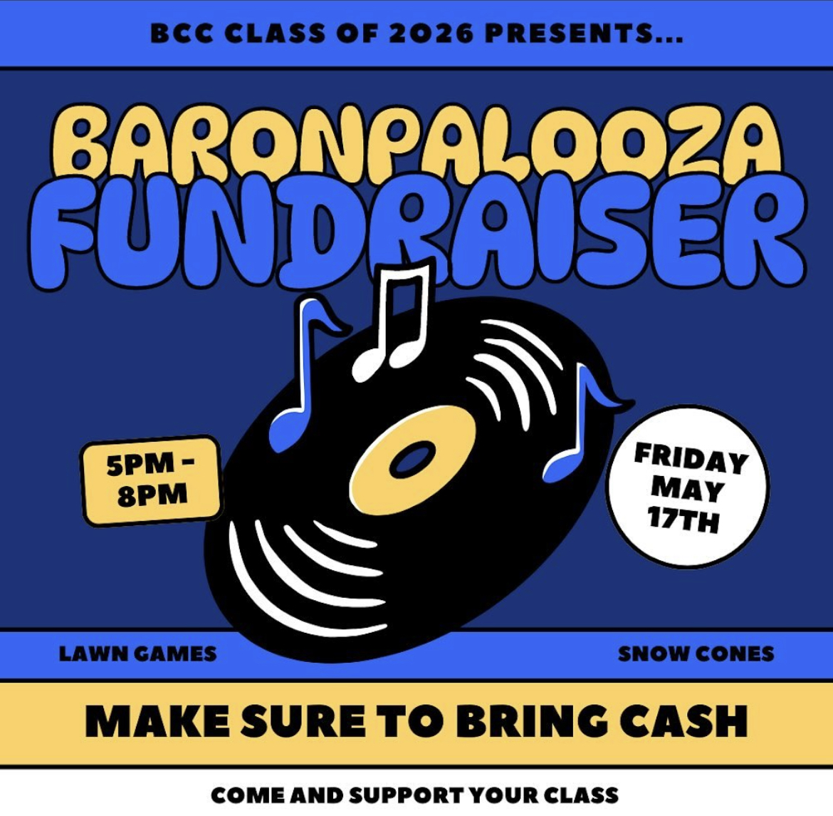 Come support Baronpalooza for music, games, and more!