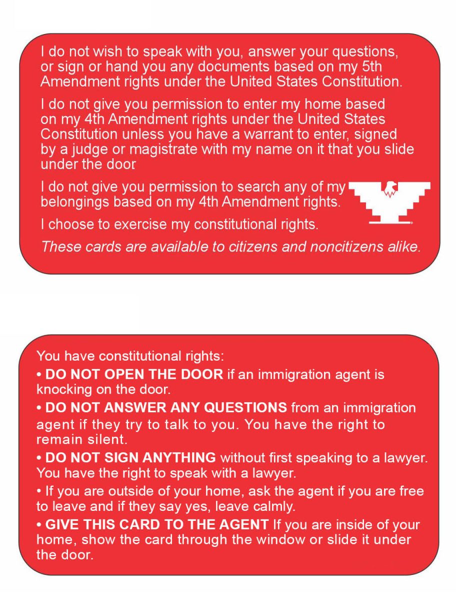 Know Your Rights: Red Cards Amid Heightened Immigration Enforcement, Parades, and No Kings Day