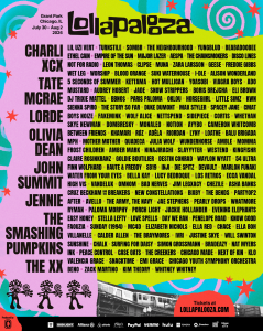 The set list for the 2026 Lollapalooza festival. (Image Courtesy of Lollapalooza)