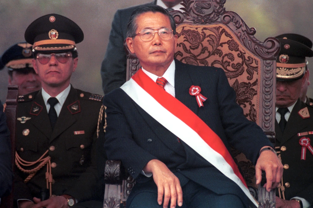 Peru’s dictator Alberto Fujimori as seen during his term in office. (Photo courtesy of NBC)