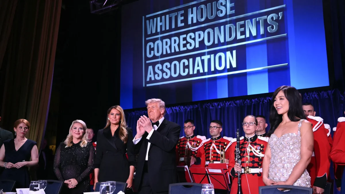 The shooting occurred while guests were arriving to the annual dinner. (Image courtesy of Axios)