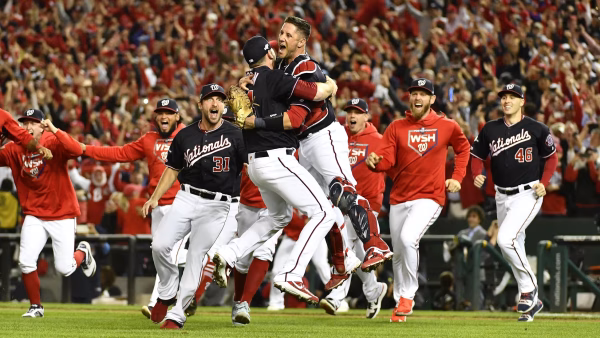 The Washington Nationals baseball team won the MLB World Series in 2019. They defeated the Houston Astros in a tough series, and hope to make it again in 2026.